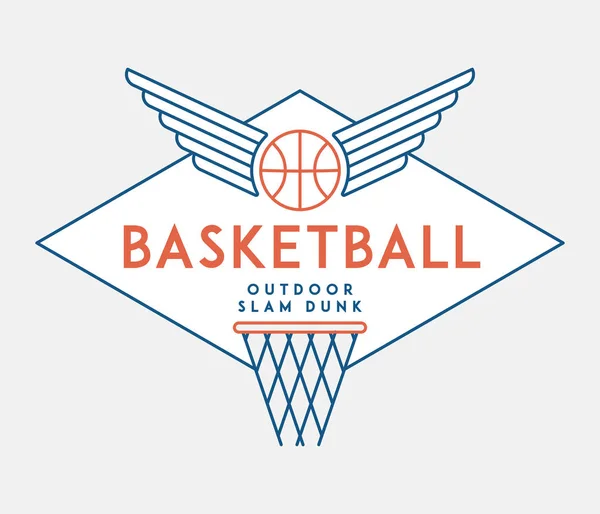 Μπάσκετ Βρόντος Dunk Είναι Μια Εικονογράφηση Φορέα Για Τον Αθλητισμό — Διανυσματικό Αρχείο