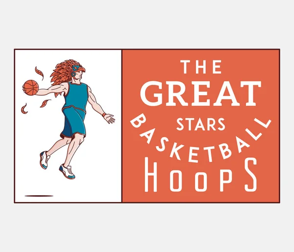 Μπάσκετ Μεγάλα Αστέρια Είναι Μια Εικονογράφηση Φορέα Για Τον Αθλητισμό — Διανυσματικό Αρχείο
