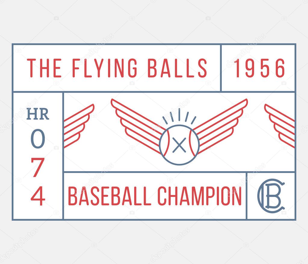 Baseball flying balls is a vector illustration about sport