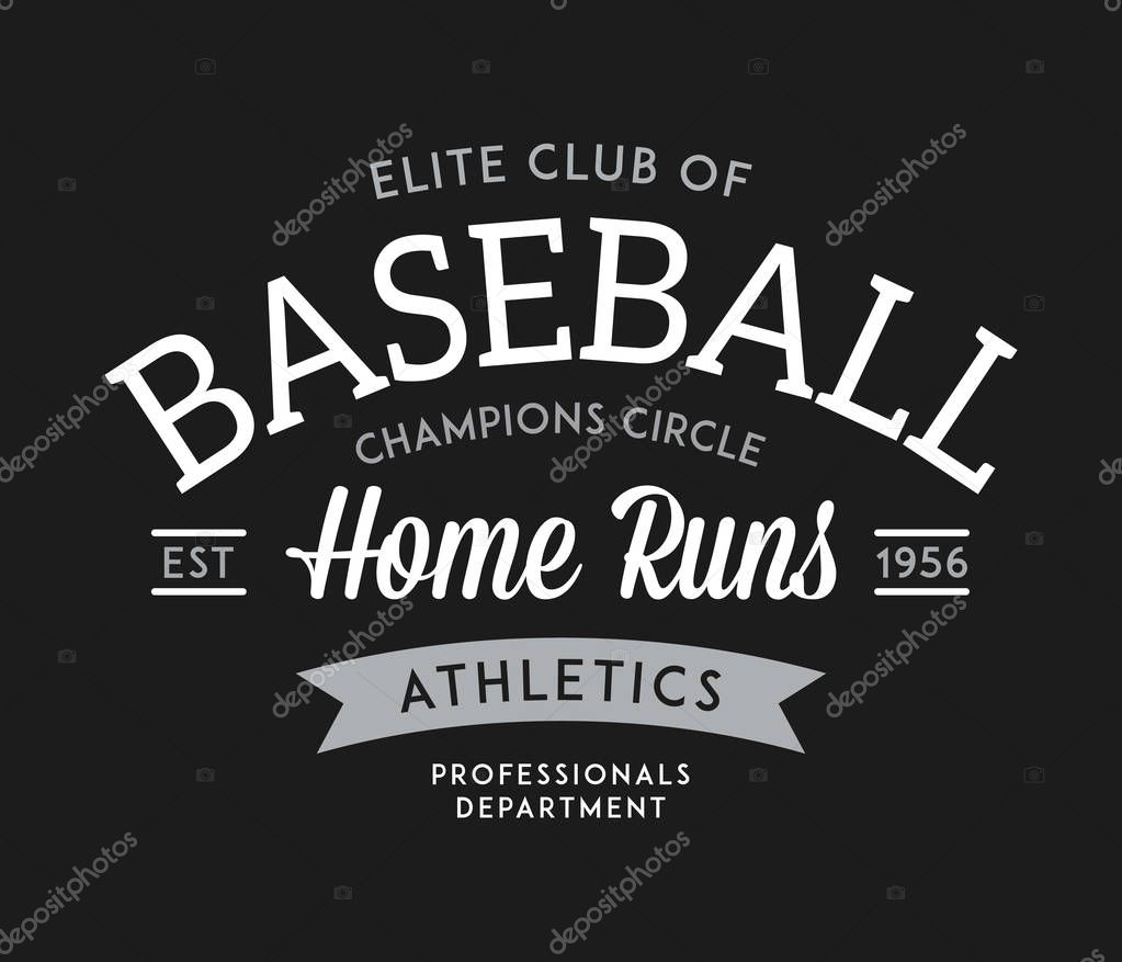 Baseball home runs white on black is a vector illustration about sport