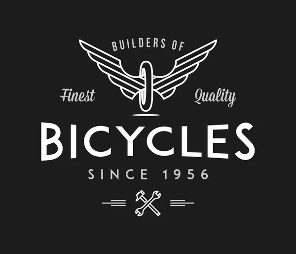 Bicicletas Constructores Blanco Sobre Negro Trata Ciclismo Descubrir Lugares Hermosos — Vector de stock