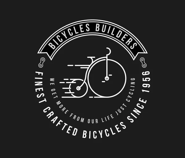 자전거 만들어진된 화이트 블랙에는 장소를 발견에 — 스톡 벡터