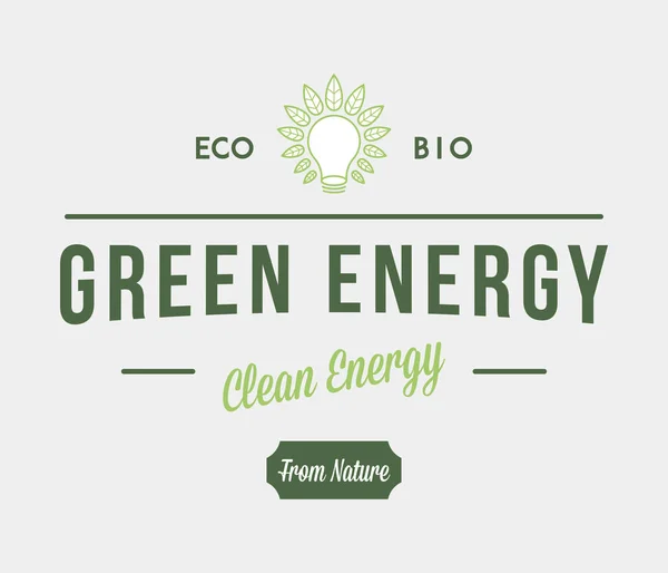 Bio Yeşil Enerjidir Bir Vektör Çizim Herhangi Bir Kullanım Için — Stok Vektör