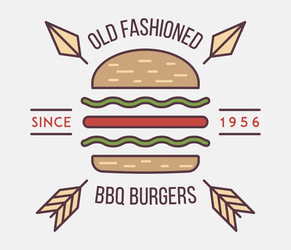 Burgers Bbq Est Une Illustration Vectorielle Street Food — Image vectorielle