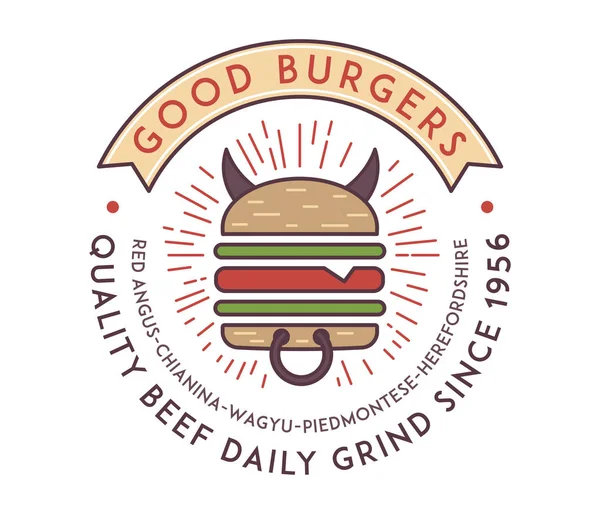 Burger Cennet Cehennem Olduğunu Bir Vektör Çizim Sokak Gıda Hakkında — Stok Vektör