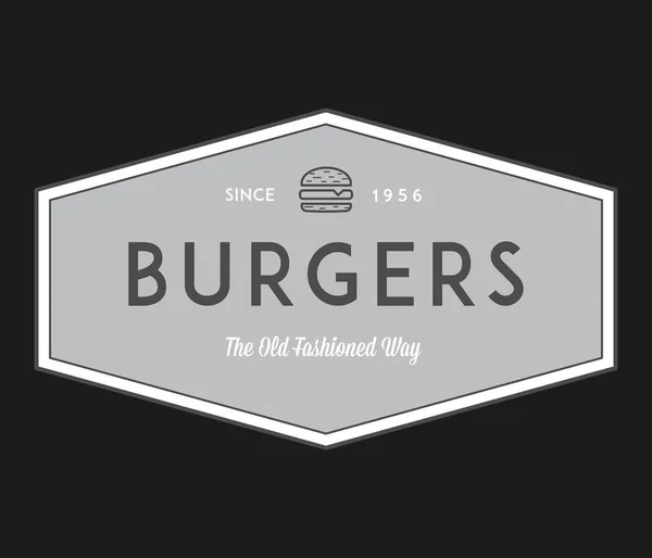 Burgers Fashion Way White Black Vector Ilustrativo Comida Callejera — Vector de stock