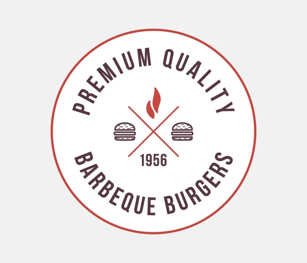 Calidad Premium Las Hamburguesas Vector Ilustrativo Comida Callejera — Vector de stock