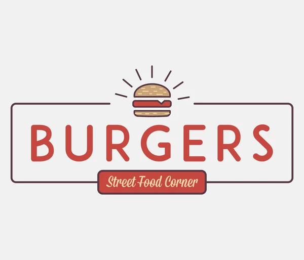 Burgers Street Food Est Une Illustration Vectorielle Restauration Rapide — Image vectorielle