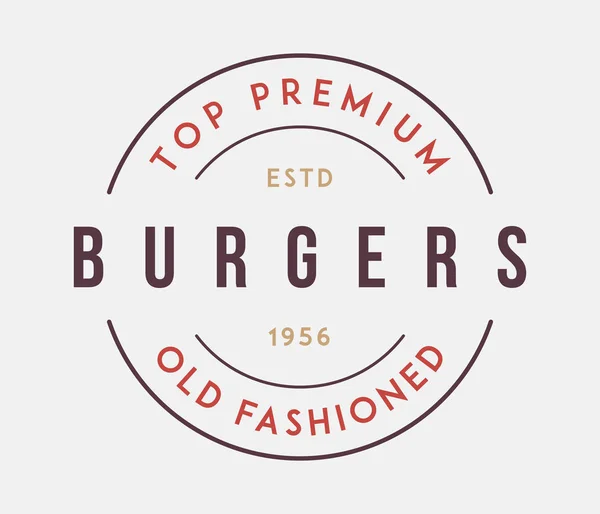 Burgers Top Premium Vector Illustration Street Food — Stock Vector