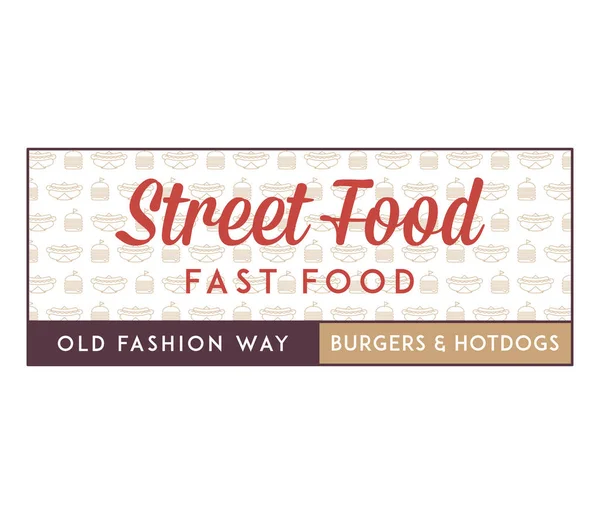 街头食品快餐是街头食品的载体例证 — 图库矢量图片