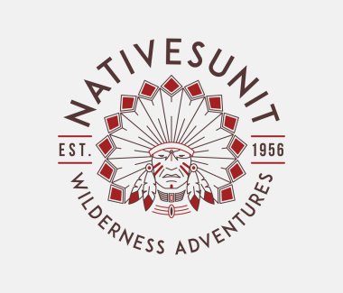 Açık nativesunit bir vektör çizim vahşi keşif hakkında olduğunu