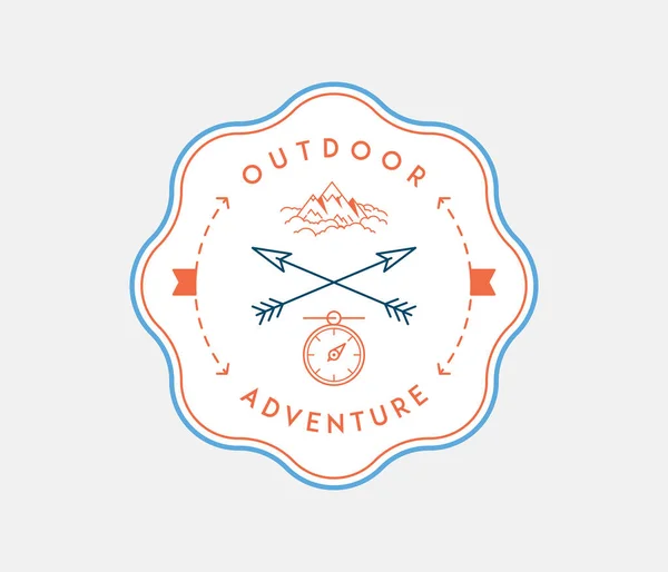 Outdoor Exploration Adventure Ist Eine Vektor Illustration Über Das Entdecken — Stockvektor