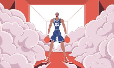 Basketbol şampiyonu renkli sanat tahtası