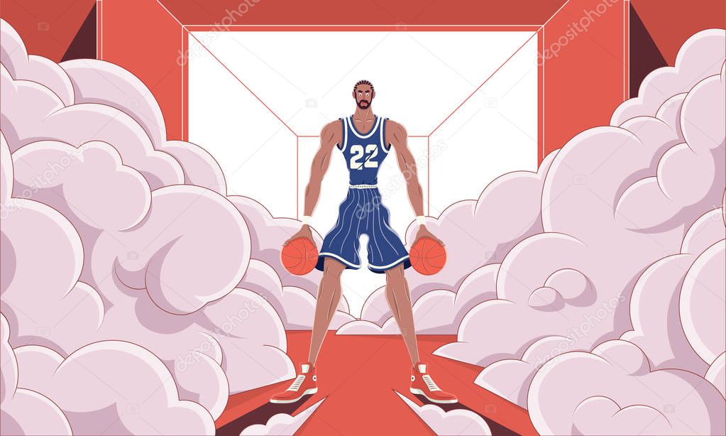 Basketball Champion colored artboard