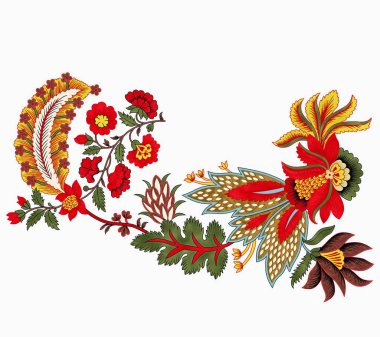 Dijital tekstil tasarımı çiçekler ve desenler için yapraklar ve kadın gömlekleri baskısı 