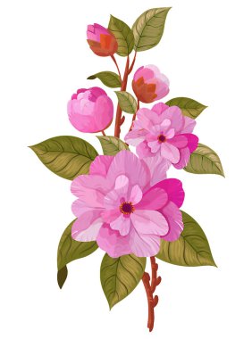 Yeni dijital tekstil tasarımı çiçekler ve dijital bayan gömlekleri için yapraklar soyut, klasik baskı