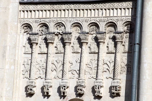 Scultura Pietra Della Cattedrale Dmitrievskij Vladimir — Foto Stock