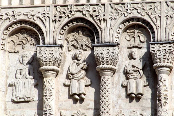 Escultura Pedra Catedral Dmitrievsky Vladimir — Fotografia de Stock