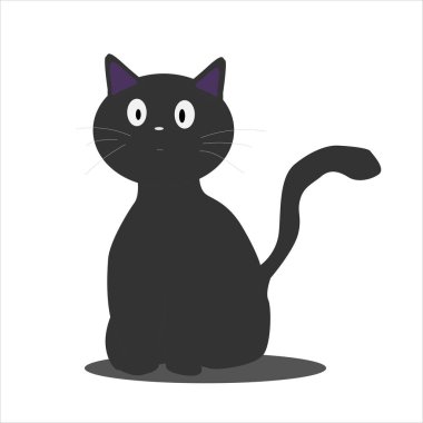 Cadılar Bayramı için siyah kedi simgesi 