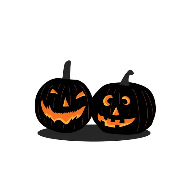 Zwart Oranje Pooierpictogram Voor Halloween Day — Stockvector