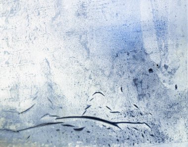 Frost'un pencere camı üzerinde bir resim