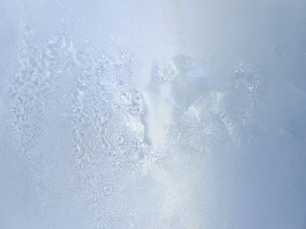 Frost Pencere Camı Üzerinde Bir Resim — Stok fotoğraf