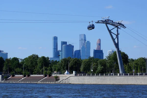 Moskwa Rosja Czerwca 2018 Widok Miasto Biznesowe Centrum Moskwy Nowe — Zdjęcie stockowe