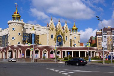 Kazan, Rusya - 3 Eylül 2019. Tatar Devlet Kukla Tiyatrosu 