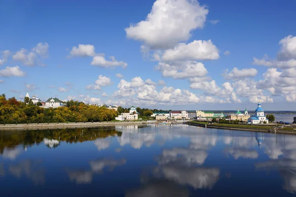 Cheboksary Russia September 2019 View Cheboksary Bay Historical Embankment Left — Stock Photo, Image