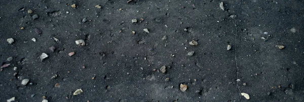 Textura Fondo Áspero Asfalto Gris Oscuro Intercalado Con Piedras Blancas — Foto de Stock