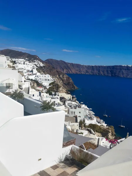 view of the houses and ocean in Santorini