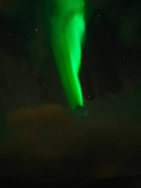 Luces Boreales Entre Las Nubes — Foto de Stock