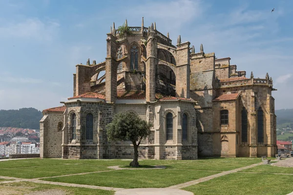 Santa Maria Kerk Castro Urdiales Kleine Stad Cantabria Spanje — Stockfoto