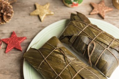 Hallacas, Venezuela 'nın Noel şenliklerinde tipik bir yemektir..