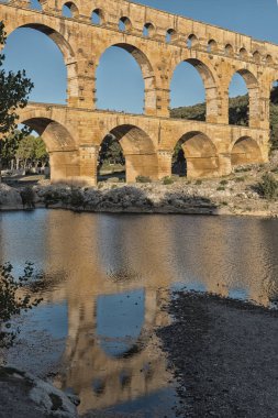 Roman aqueduct Pont du Gard.  France, Europe
