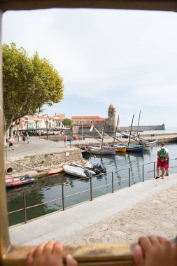 Colliure ortaçağ köyü farklı bakış açısı.