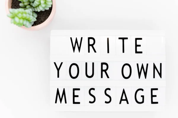 Citações Motivacionais Inspiradoras Escreva Sua Própria Mensagem — Fotografia de Stock