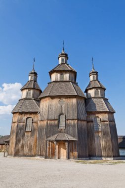 Bakire Tapınağı Zaporozhye Sech kapsar. Dikey görüntü