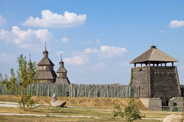 Zaporozhian Sich Island Khortytsya Ukraine Tower Church — Stock Photo, Image