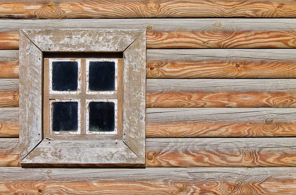 Háttérben Fény Barna Fából Készült Fal Kunyhó Készült Naplókat Egy — Stock Fotó