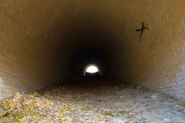 Tunnel Oude Verlaten Militaire Fort Kiev Oekraïne — Stockfoto