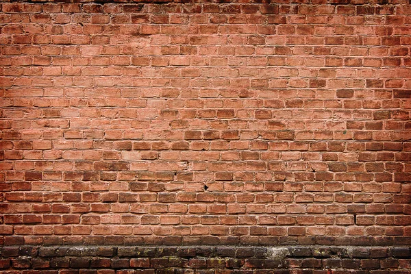 Abstrakte Hintergrundwand Eines Alten Orangefarbenen Ziegels Nahaufnahme — Stockfoto