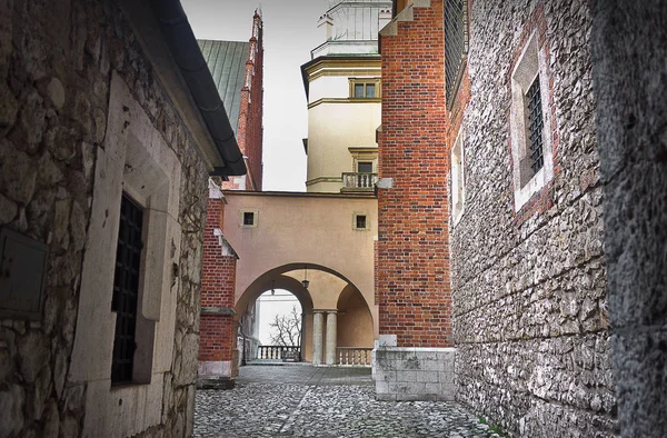 Wawel Kasteel Krakau Details Binnenplaats Bezienswaardigheden Polen — Stockfoto