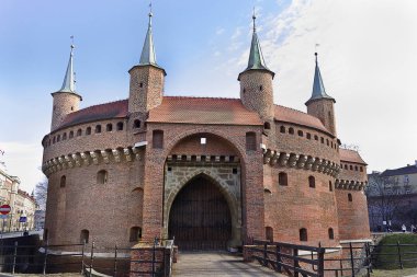 15. yüzyılın Krakow Barbican'ı. Polonya, Avrupa Manzaraları