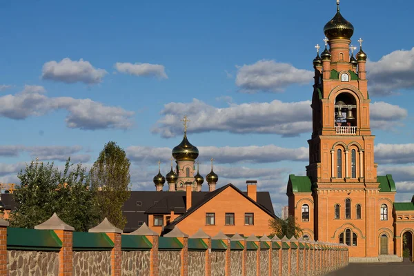 Belltower Holoseevsky Monastery Kiev Ukraine — Stock Photo, Image