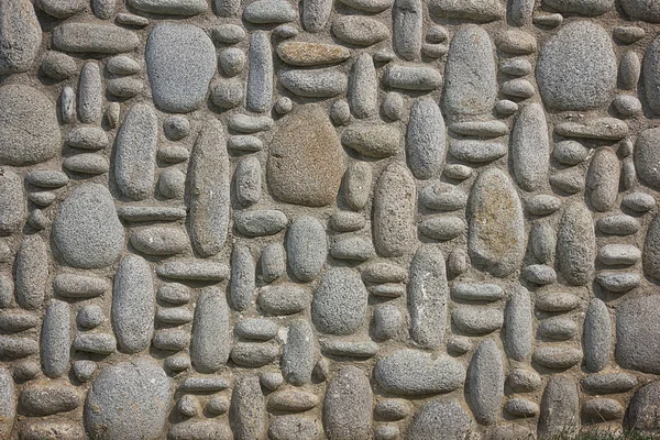 Grijze Achtergrond Textuur Stenen Muur Met Een Patroon Bekleed Met — Stockfoto