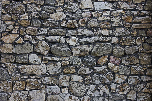 Abstraktní Pozadí Zeď Velkých Nepravidelně Tvarovaných Kamenů Detailní — Stock fotografie