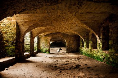  Polonya Jura, Polonya - 5 Ekim: 14. yüzyıl ortaçağ Polonya şatosu Ogrodzieniec 5 Ekim 2019 Polonya Jura, Polonya