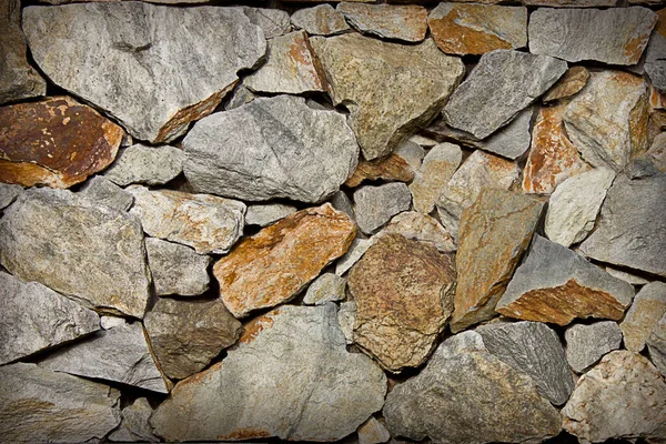Abstract Background Wall Made Large Irregularly Shaped Stones Closeup — Stock Photo, Image