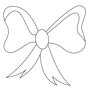 Hediye yay vektör simgesi. Hediye için vektör yayı